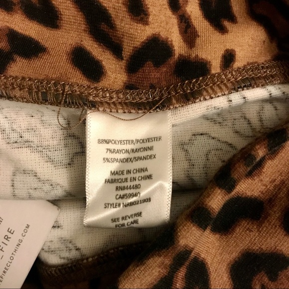 Love, Fire Cheetah Leopard Print Leggings - Picture 4 of 5